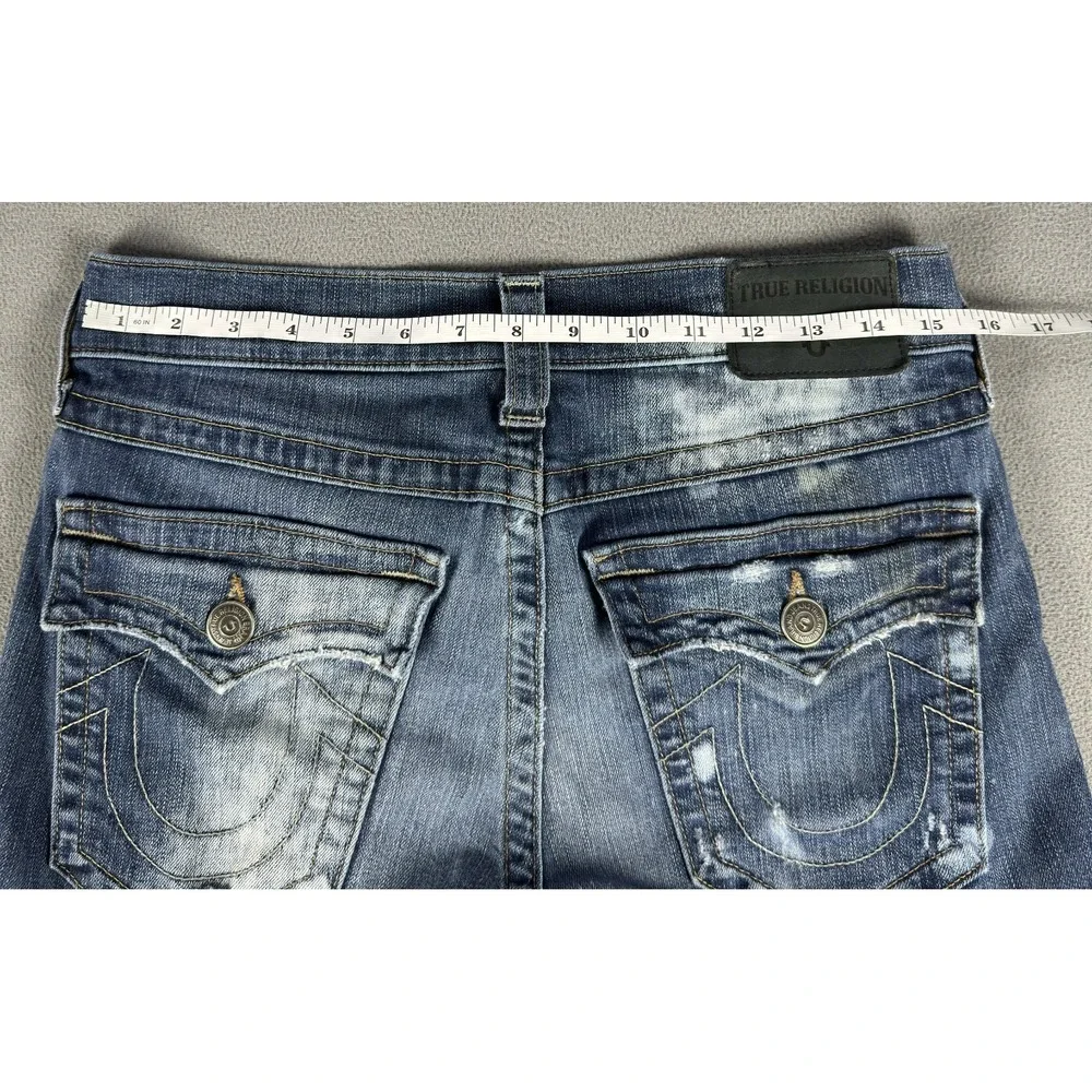 True Religion‎ Jeans Mens 30x33 Blue Distressed Geno Relaxed Slim Flap Pocket